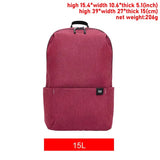 the backpack is a large, red backpack with a zipper closure