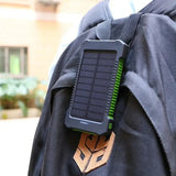 a backpack with a solar panel attached to it