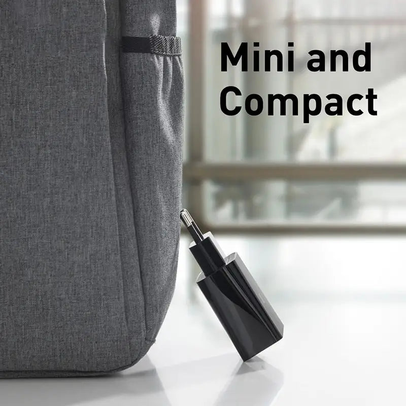 a backpack with a pen on it
