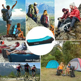 a close up of a collage of pictures of people camping