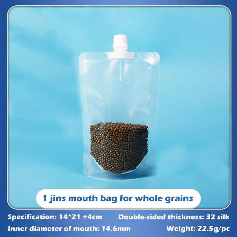 a bag of black lents on a blue background