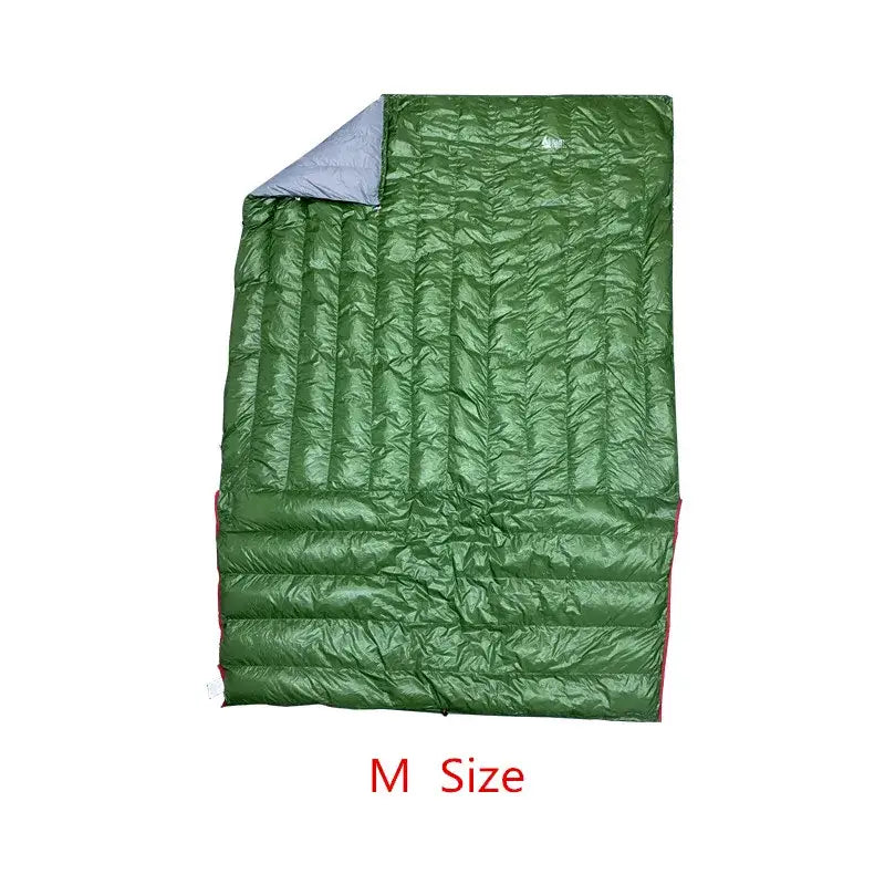 A sleeping bag with the measurements of the sleeping bag