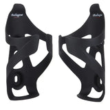 a pair of black bike bottle holders