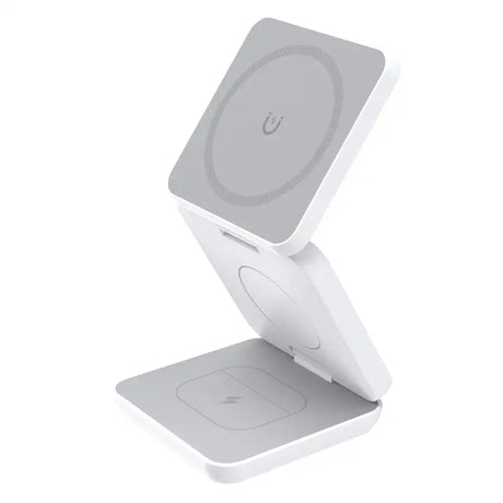 The base station for iphone and ipad is designed to be in a single position, with a single charging station for the base station