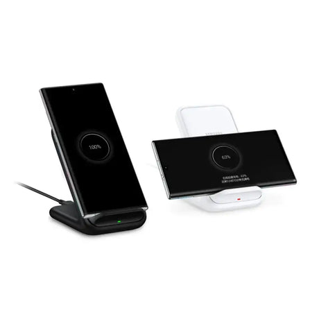 The base station is a wireless charging station that can charge your smartphone, tablet, or tablet