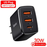 baseus usb 3 port usb charger