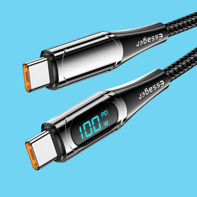 baseus usb cable with digital display and lightning charging