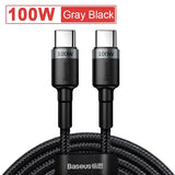 baseus 10w gray black usb cable