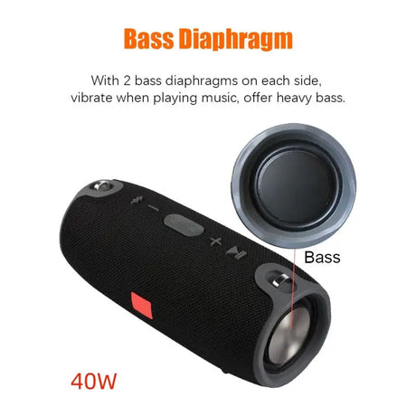 the portable speaker with built in bass