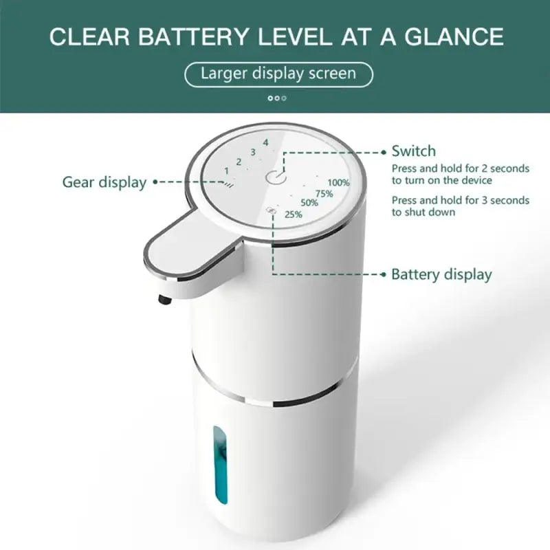 the battery level is shown in the diagram