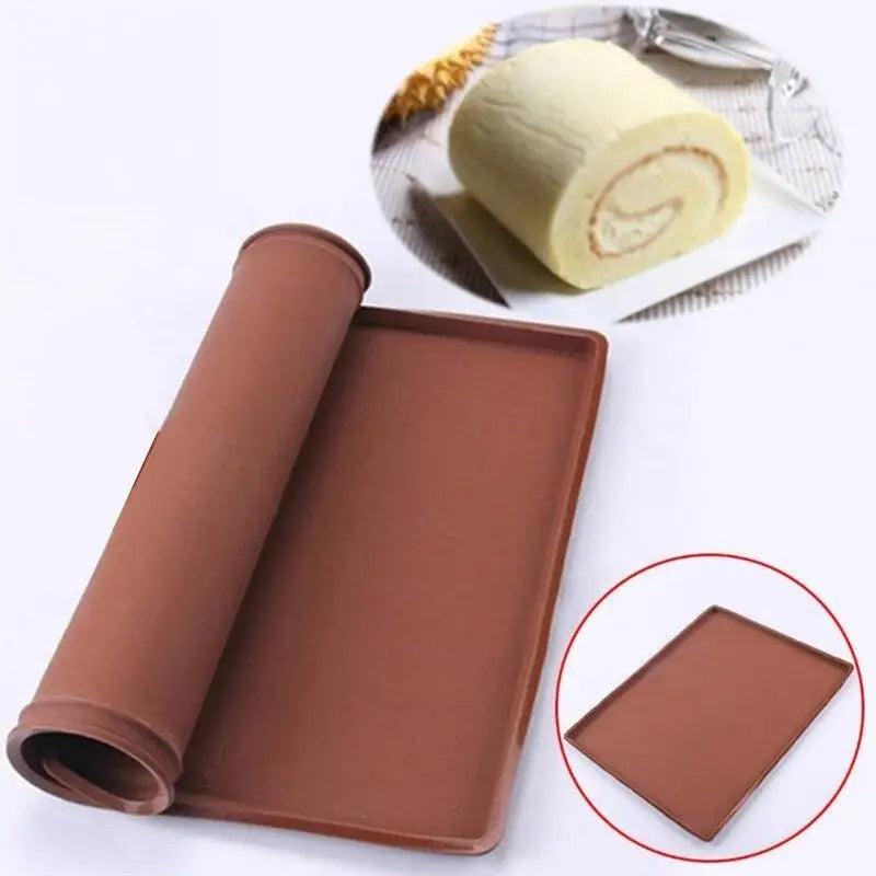 a roll of chocolate on a white background