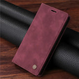 Leather Wallet Style Phone Case with Flip Stand For Samsung Galaxy S9 S10 Plus S20 S21 FE S22 S23 S24 Ultra Luxury Cover