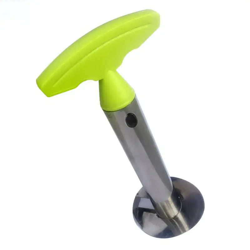a yellow handle on a white background