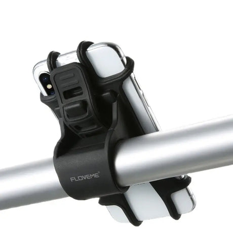 the bike phone holder is attached to the handle