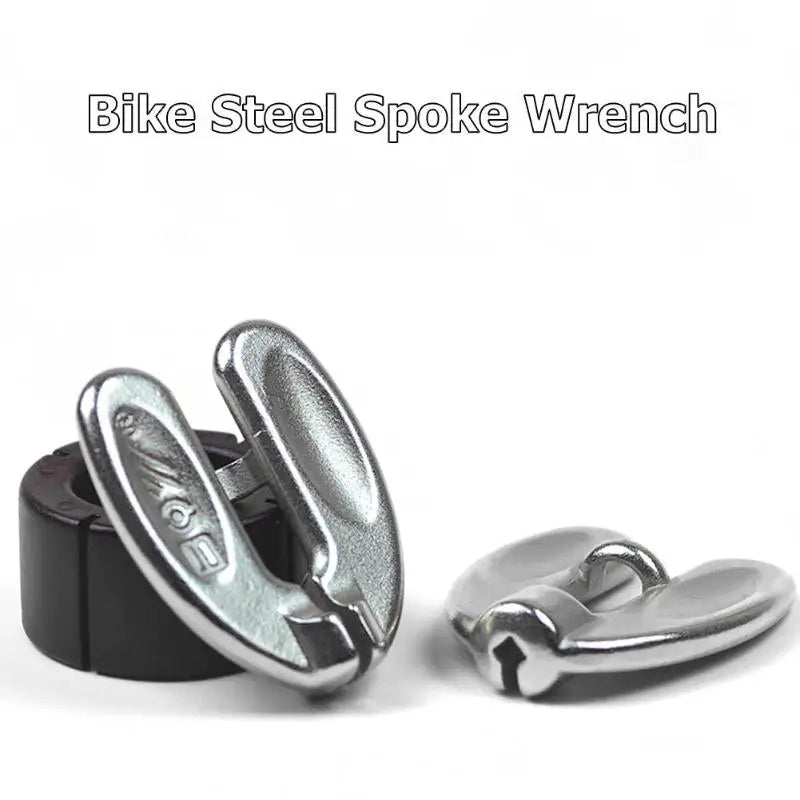 a pair of black and silver metal clips