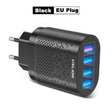 black eug 3 usb usb car charger