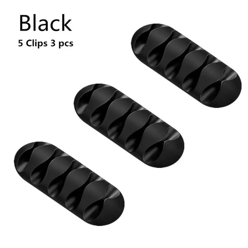 3 pcs black plastic clips for hair extensions