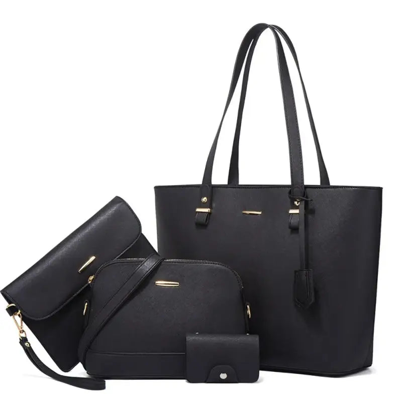 a black bag and wallet set