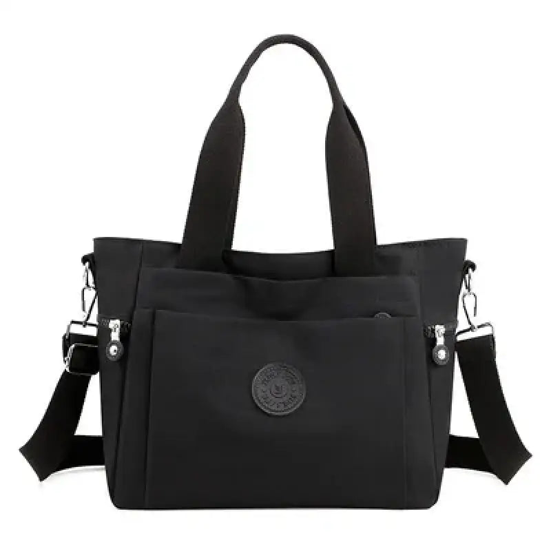 a black bag with a zipper closure