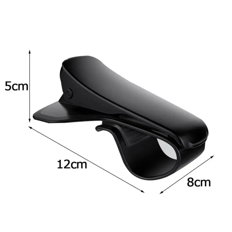 a black plastic bottle holder with a white background