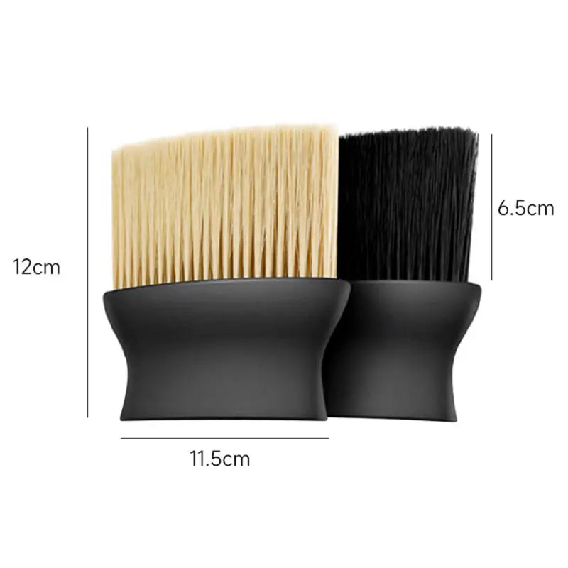 a black brush and a white brush