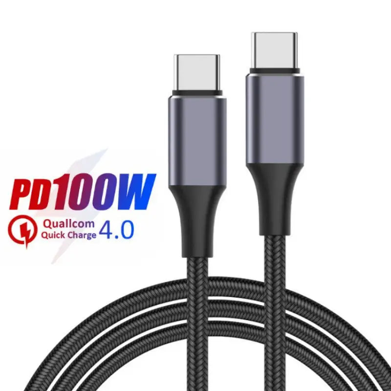 a black usb cable with the logo of pqn