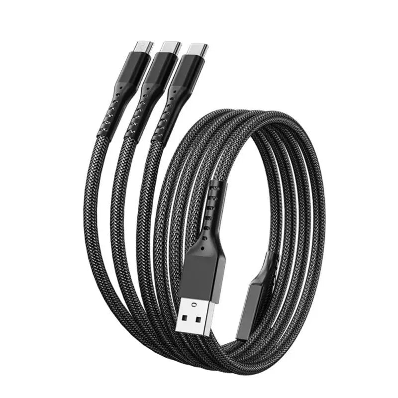 a black cable with a metal clasp
