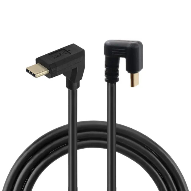 a close up of a black usb cable connected to a computer