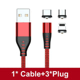 a red and black cable with the words cable plug