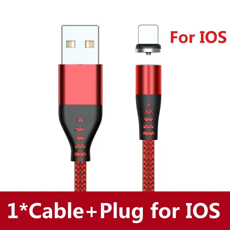 a red and black cable with the words for ios and an image of a red and black cable with the