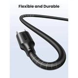 A black cable with the words flex and double