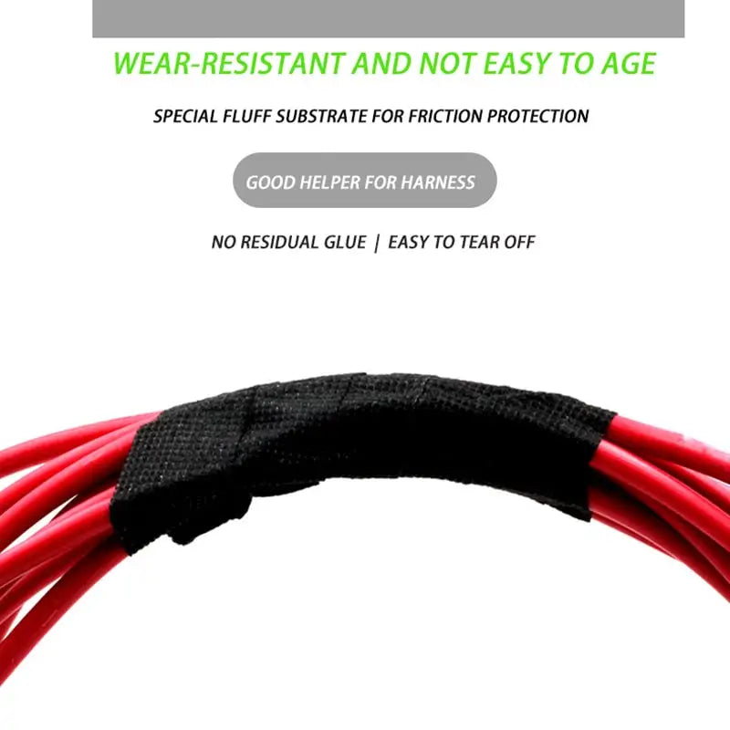 a red and black cable with the words,’we are not ready to use ’