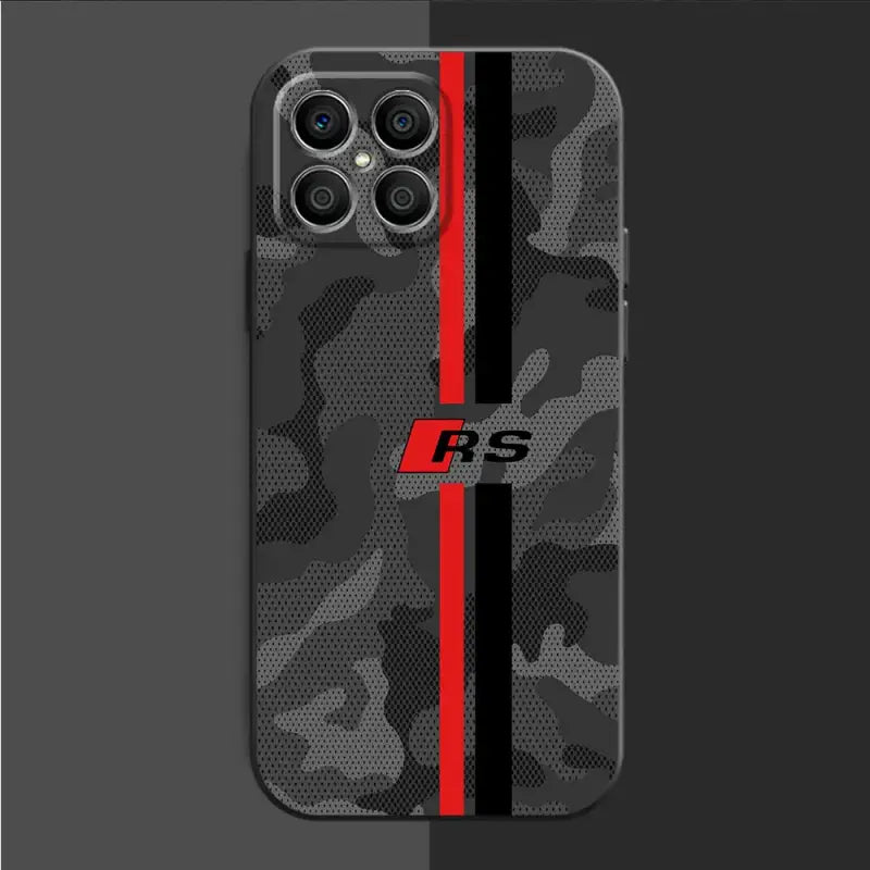 The black cam with red stripe case for the iphone 11