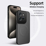 Black carbon fiber magnetic case for motorola edge pro ultra g67 with precise camera cutout for wireless charging support