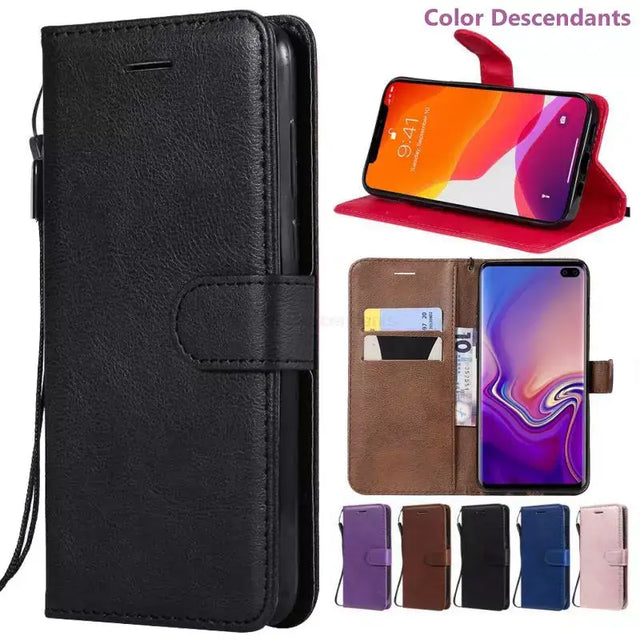 a black case with a wallet and a card holder