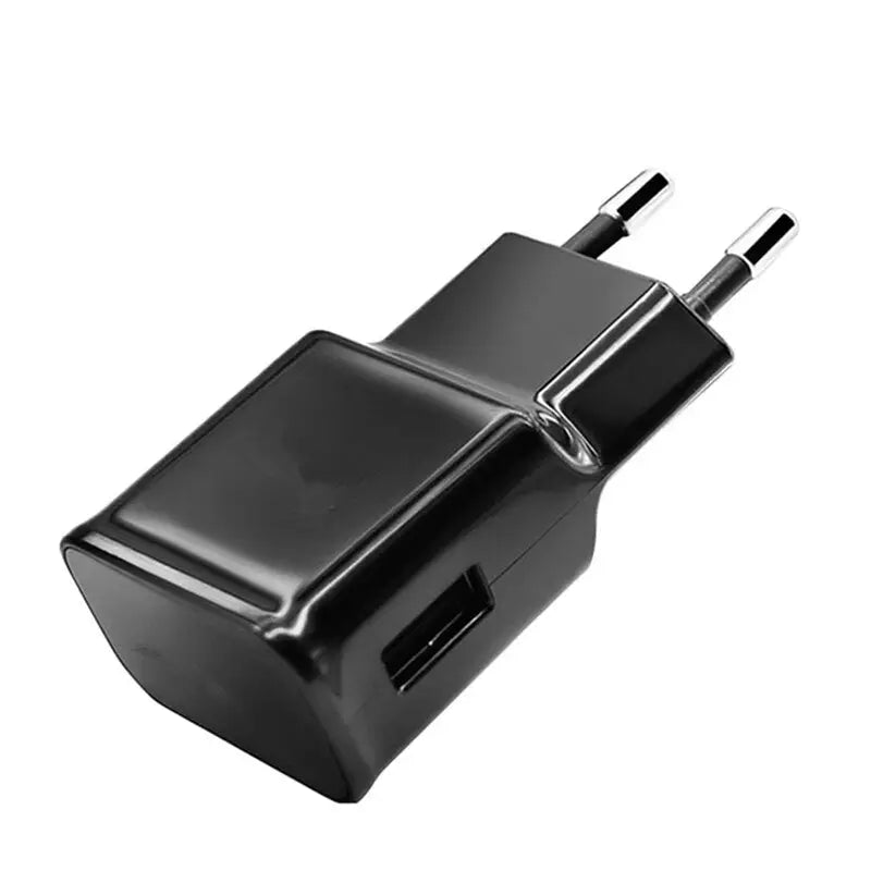 an image of a black charger with a white background