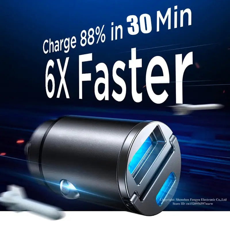 a black and white advertisement with a blue light