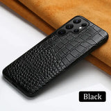 Black crocodile skin case for iphone 11