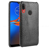 The back of the black crocodile skin case