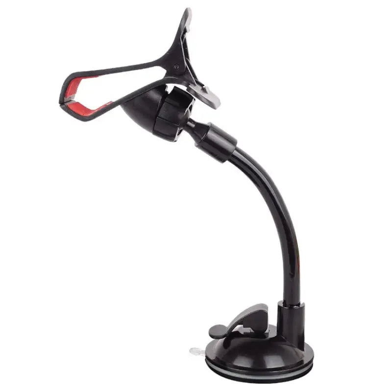the black desk lamp with a red light