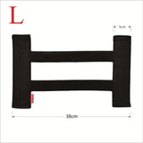 the black elastic elastic belt is shown with the measurements