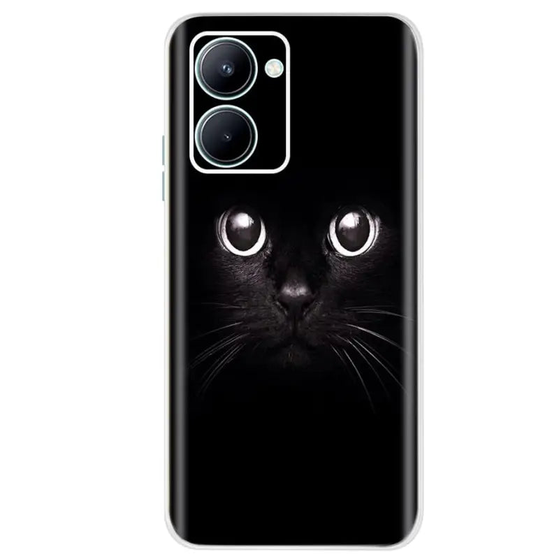 black cat face phone case