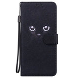 the cat face wallet case for samsung phones