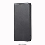 Black faux leather folio phone case.