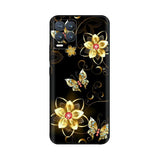 black and gold floral phone case