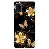 black and gold flower phone case