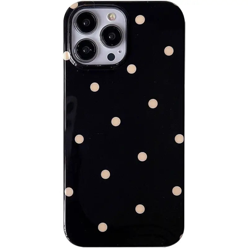 the black and gold polka dot iphone case