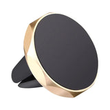 a black and gold ring with a circular surface