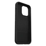 the back of a black iphone 11 case with a built in kickstand