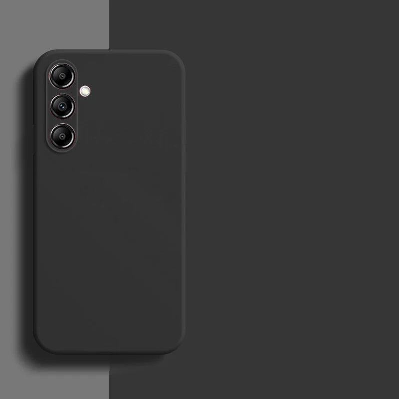 a black iphone 11 case on a gray background